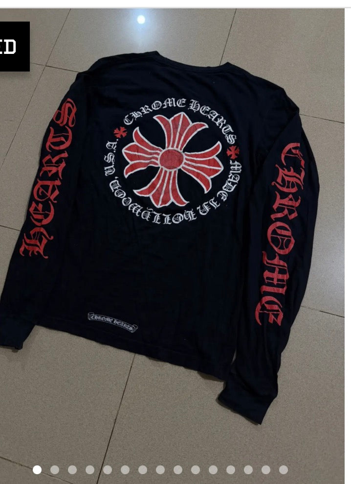 Chrome heart long sleeve shirt