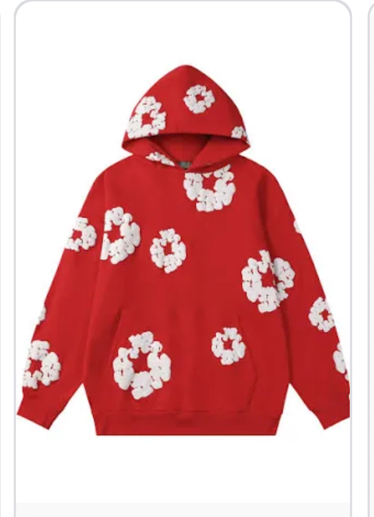 Red Denim Tear Hoodie